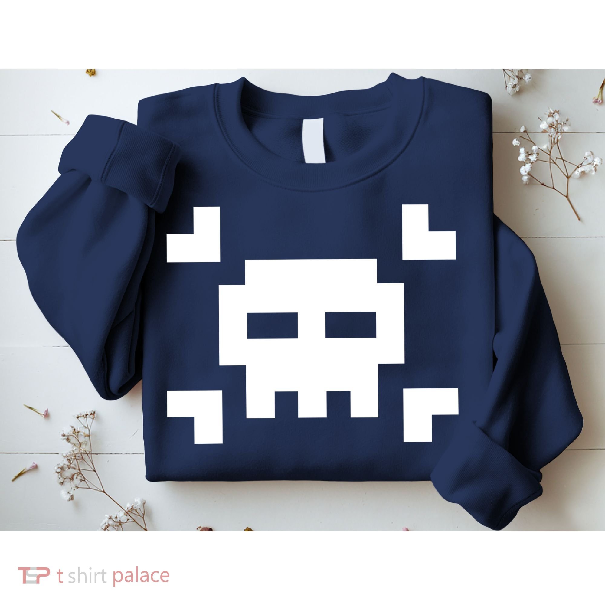 8 Bit Skull Sweatshirt