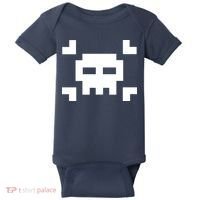 8 Bit Skull Baby Bodysuit thumb 0
