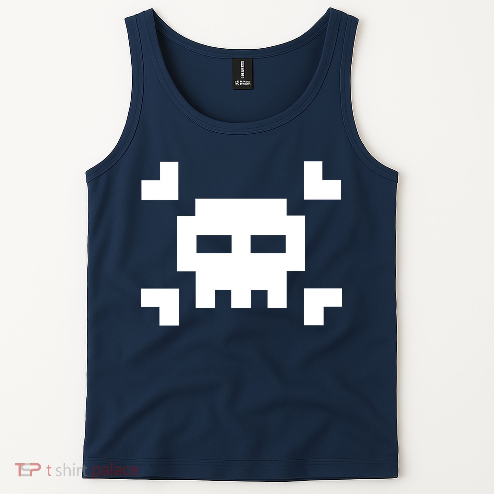8 Bit Skull Tank Top