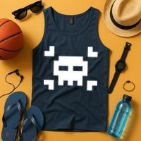 8 Bit Skull Tank Top thumb 4