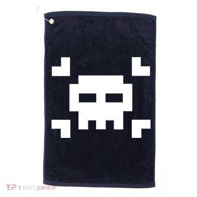 8 Bit Skull Golf Towel