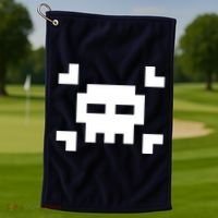 8 Bit Skull Golf Towel thumb 1
