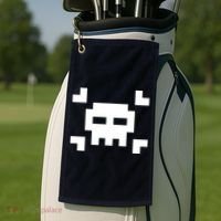 8 Bit Skull Golf Towel thumb 2