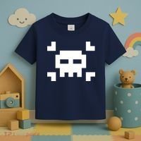 8 Bit Skull Toddler T-Shirt thumb 3