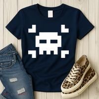 8 Bit Skull Women's T-Shirt thumb 3