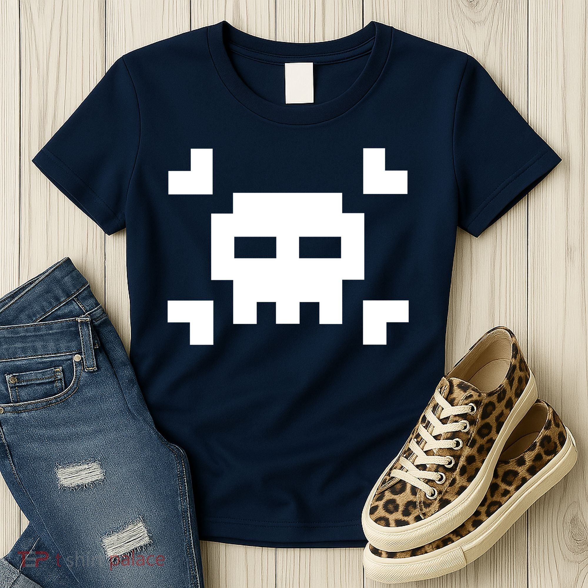 8 Bit Skull Women's T-Shirt