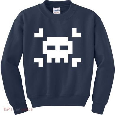 8 Bit Skull Kids Sweatshirt