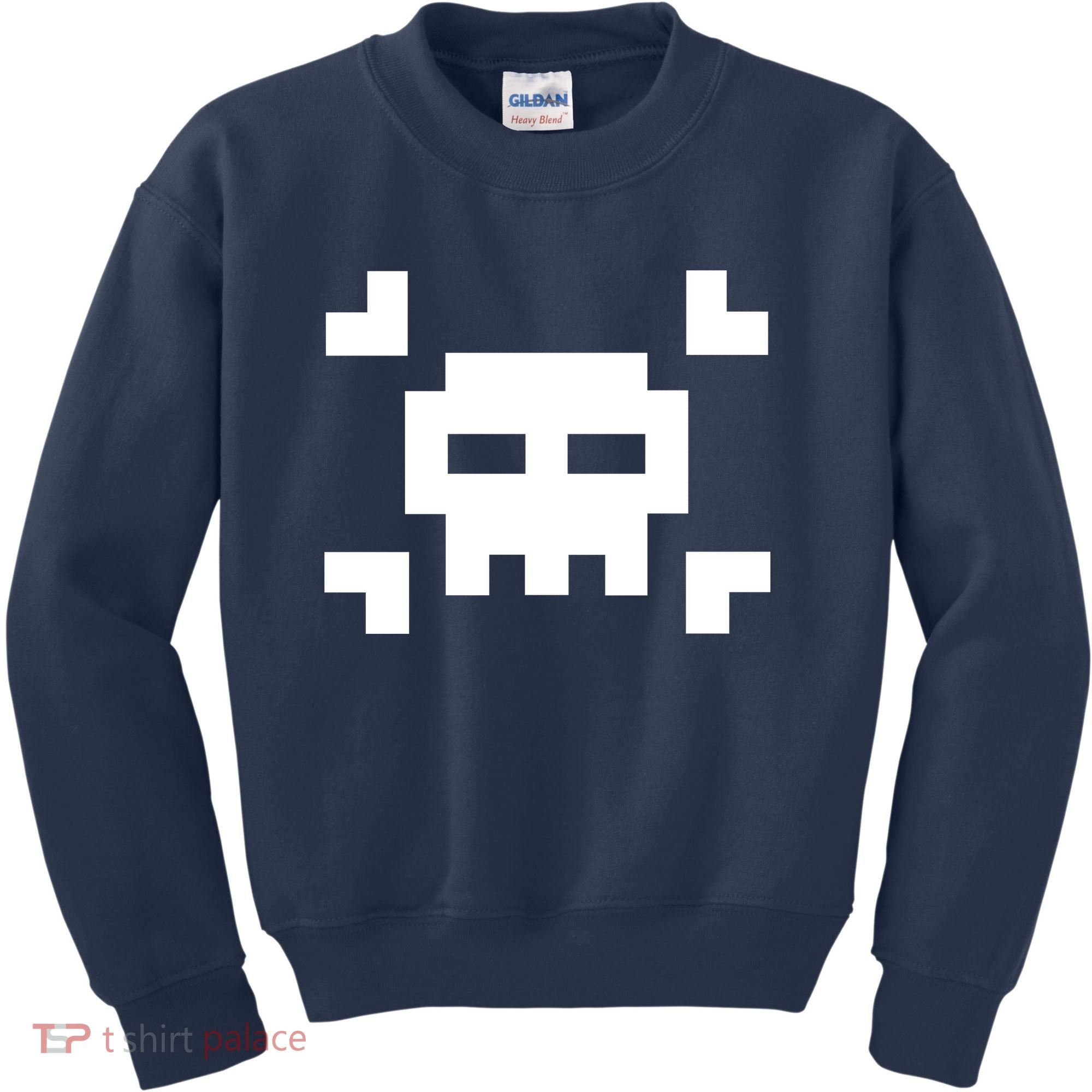 8 Bit Skull Kids Sweatshirt