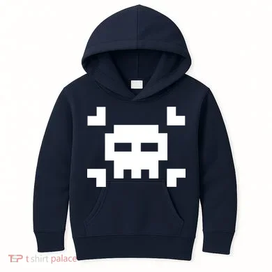 8 Bit Skull Kids Hoodie