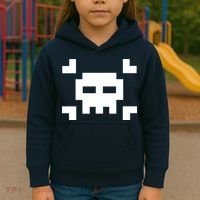 8 Bit Skull Kids Hoodie thumb 3