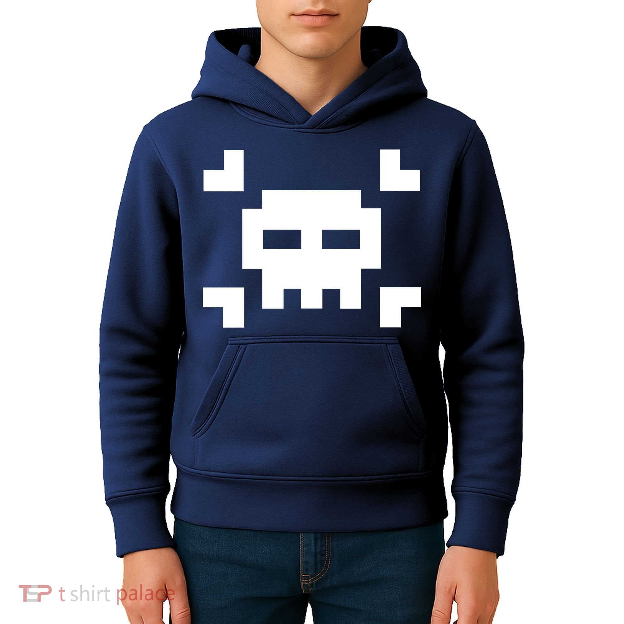 8 Bit Skull Kids Hoodie
