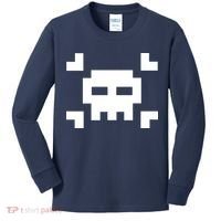 8 Bit Skull Kids Long Sleeve Shirt thumb 0