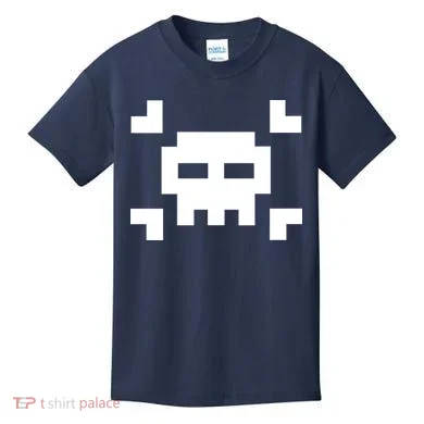 8 Bit Skull Kids T-Shirt