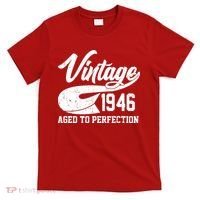 80th Birthday Sporty Vintage 1946 Age To Perfection  T-Shirt thumb 0
