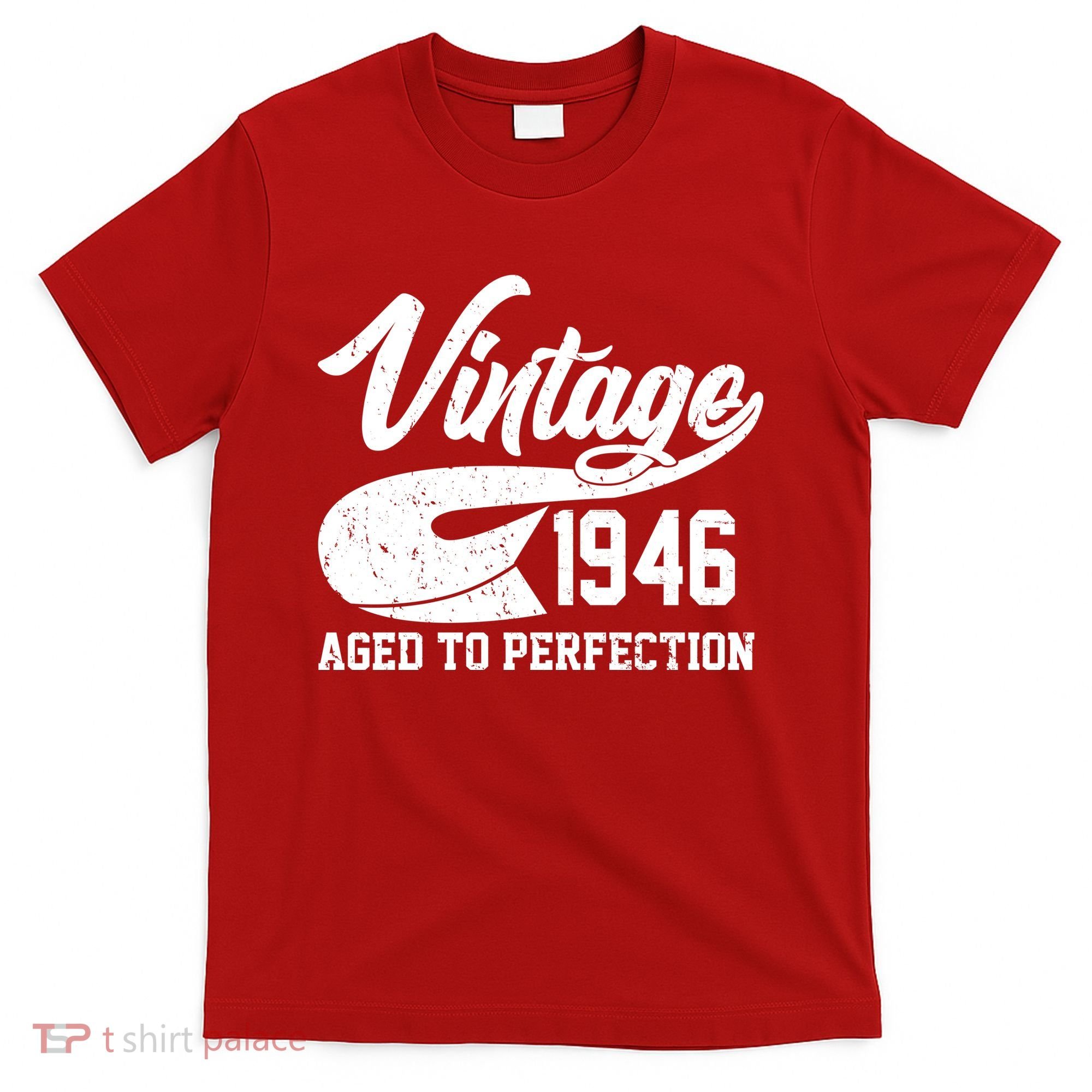 80th Birthday Sporty Vintage 1946 Age To Perfection  T-Shirt