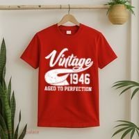 80th Birthday Sporty Vintage 1946 Age To Perfection  T-Shirt thumb 2