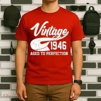 80th Birthday Sporty Vintage 1946 Age To Perfection  T-Shirt thumb 6