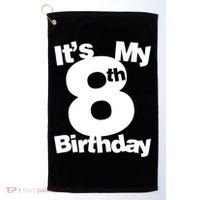 8th Birthday Shirt. Its My 8th Birthday 8 Year Old Birthday TShirt Golf Towel thumb 0