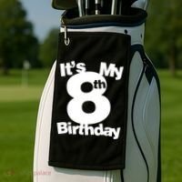 8th Birthday Shirt. Its My 8th Birthday 8 Year Old Birthday TShirt Golf Towel thumb 2