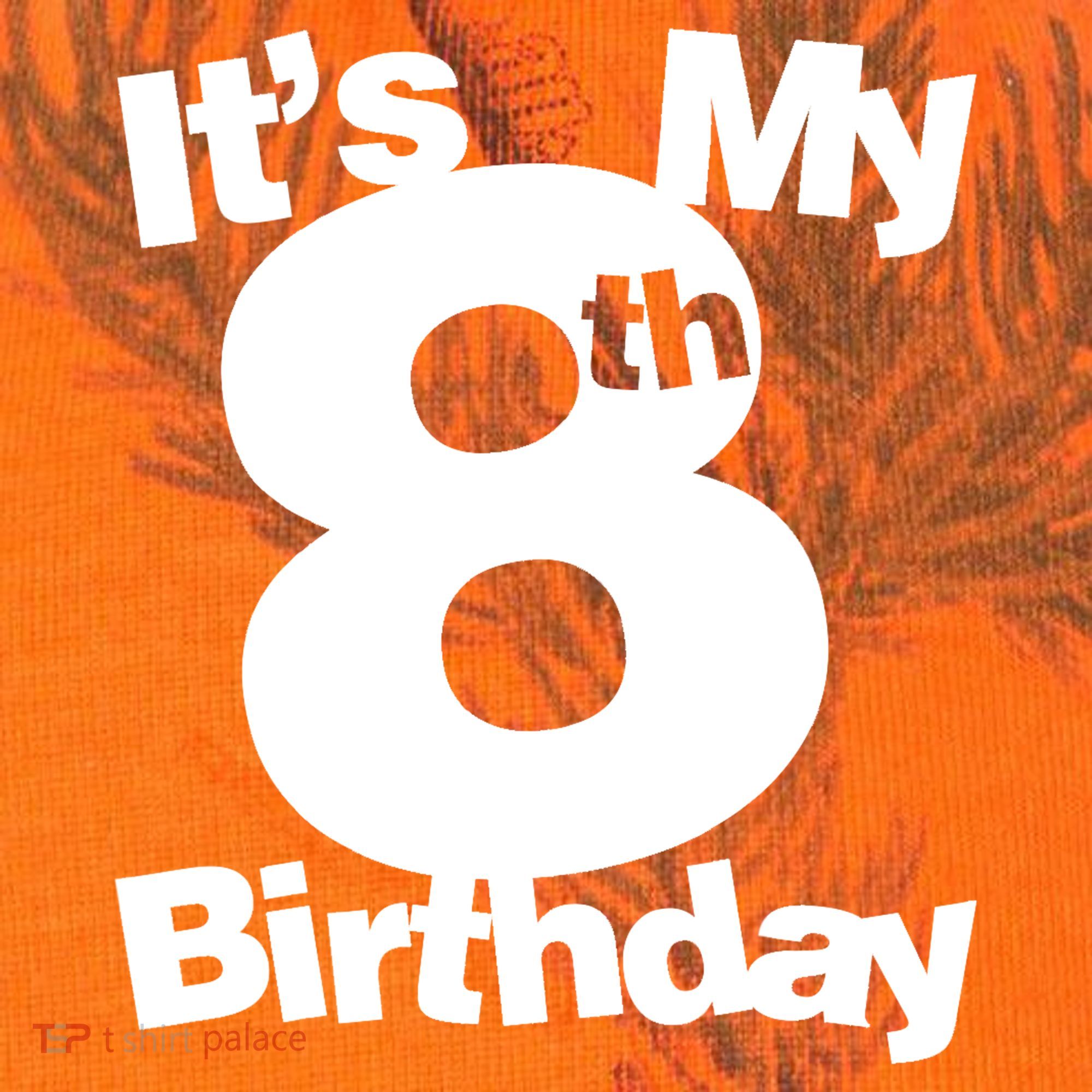 8th Birthday Shirt. Its My 8th Birthday 8 Year Old Birthday TShirt Kati Licensed 12" Camo Cuffed Beanie