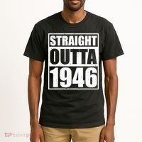 80th Birthday Straight Outta 1946 Tall T-Shirt thumb 2