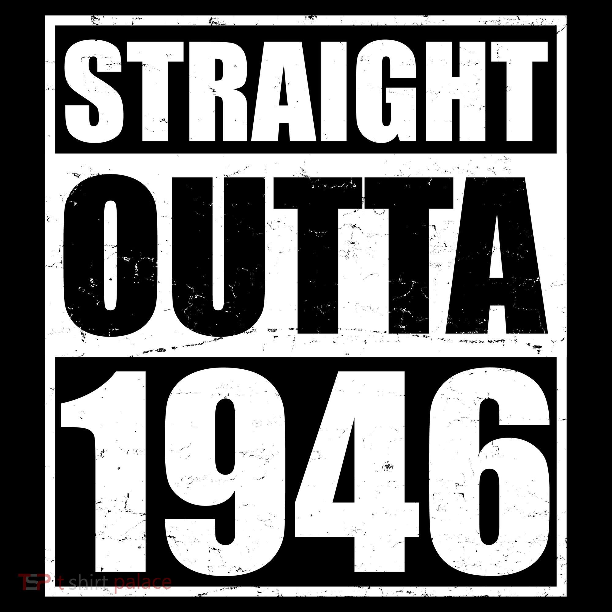 80th Birthday Straight Outta 1946 Tall T-Shirt