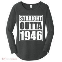80th Birthday Straight Outta 1946 Women's Perfect Tri Tunic Long Sleeve Shirt thumb 0