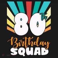 80th Birthday Squad 80 Years Old Doggie Tank thumb 4