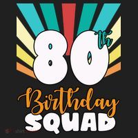 80th Birthday Squad 80 Years Old Hat thumb 2