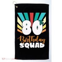 80th Birthday Squad 80 Years Old Golf Towel thumb 0
