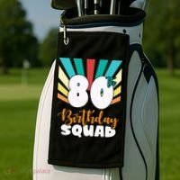 80th Birthday Squad 80 Years Old Golf Towel thumb 2