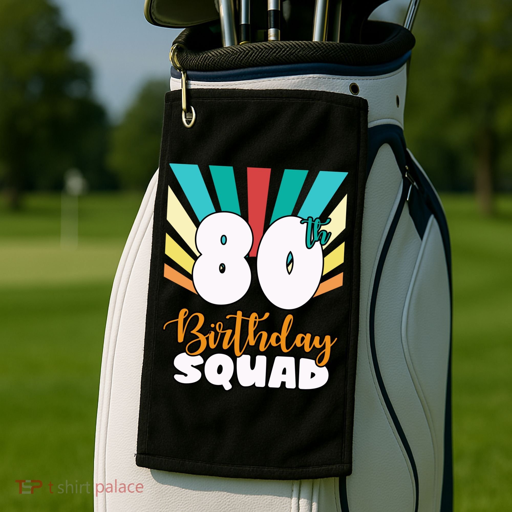 80th Birthday Squad 80 Years Old Golf Towel