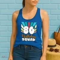 80th Birthday Squad 80 Years Old Women's Tank Top thumb 2