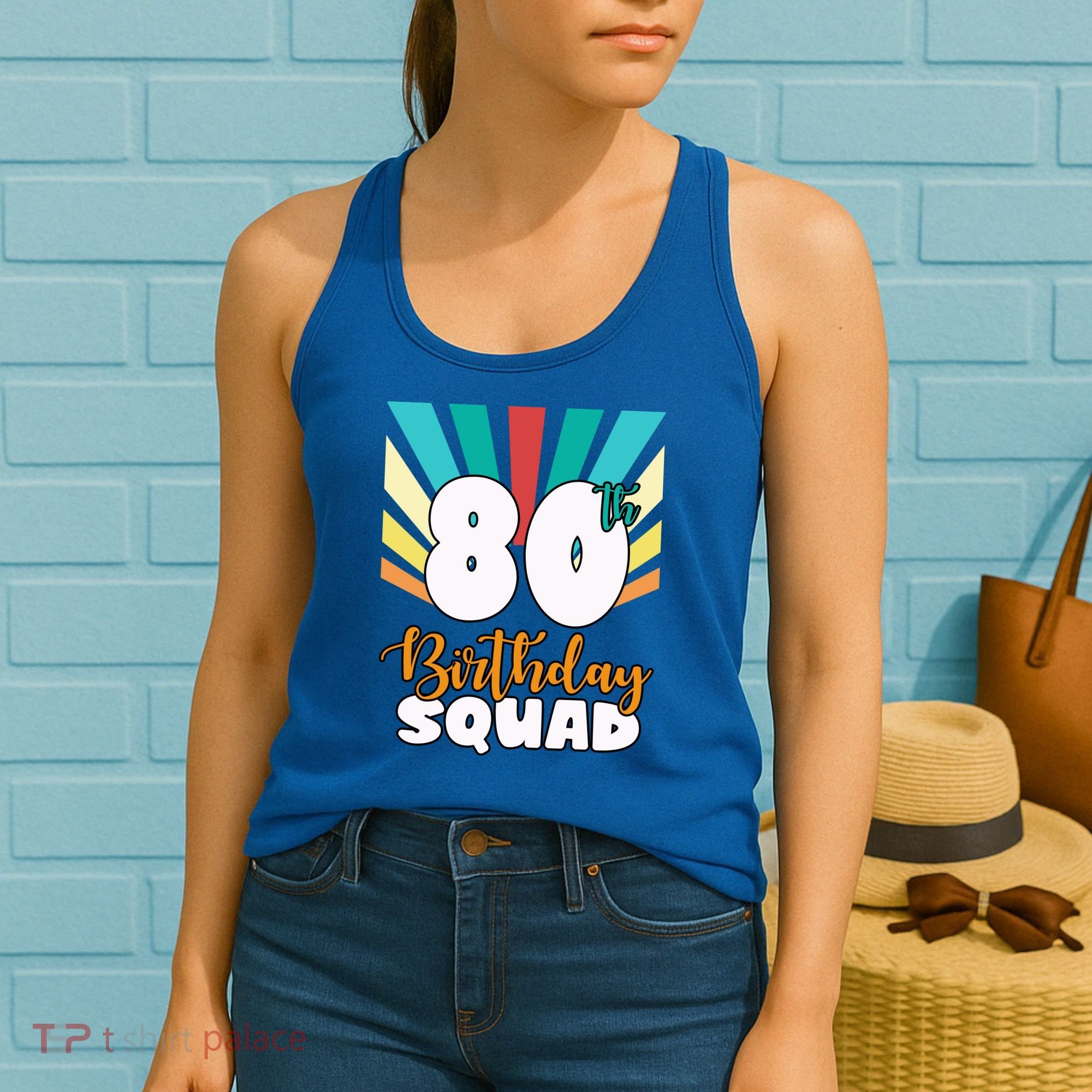 80th Birthday Squad 80 Years Old Women's Tank Top