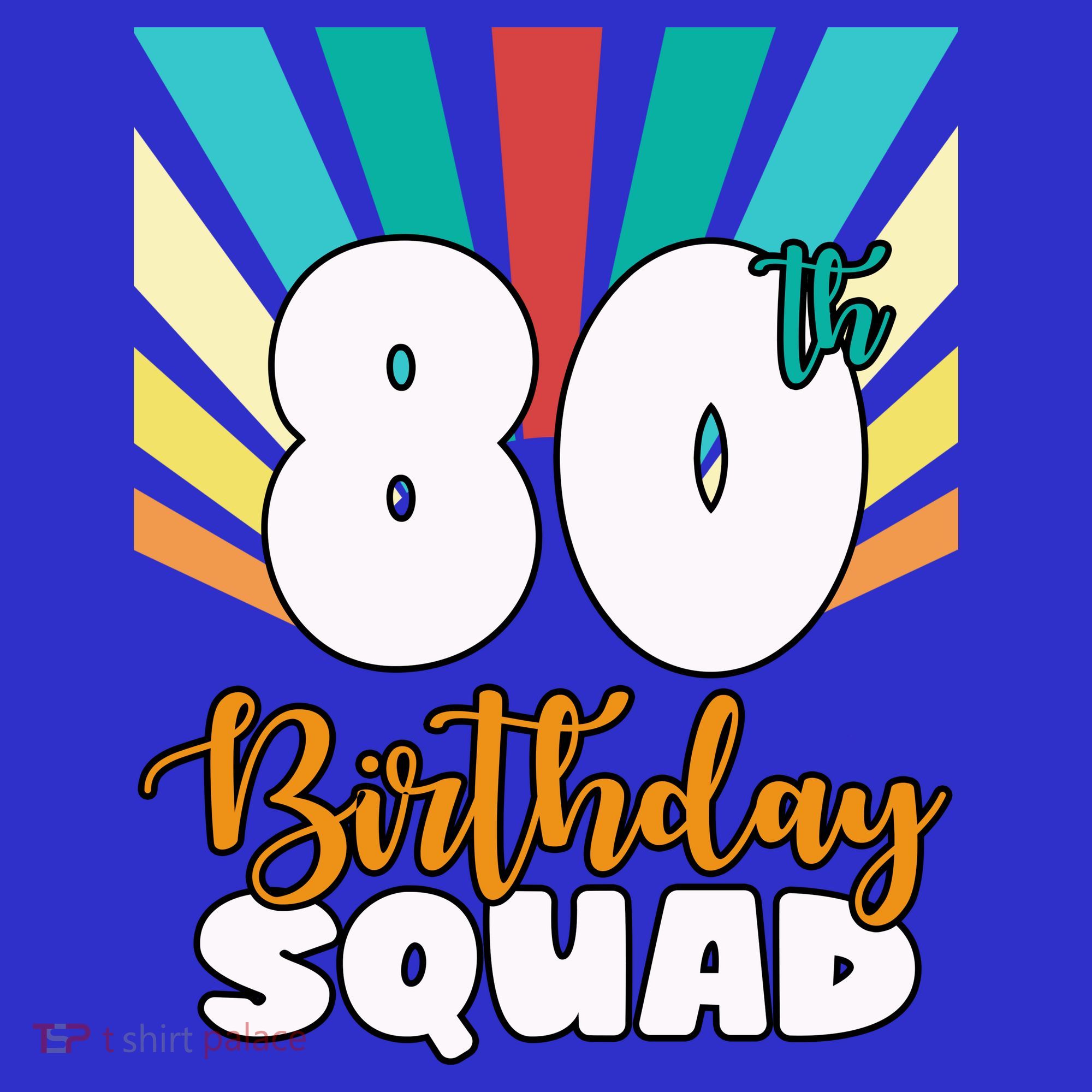 80th Birthday Squad 80 Years Old Tank Top