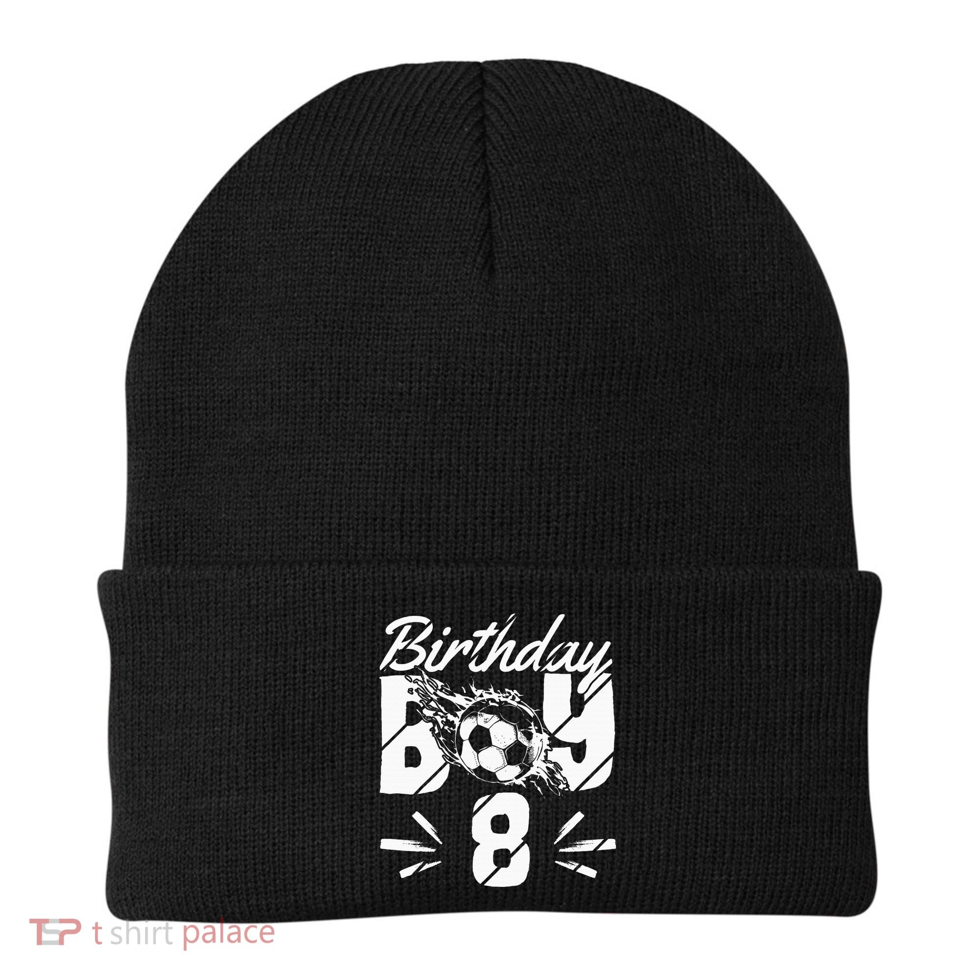 8th birthday soccer fan Beanie