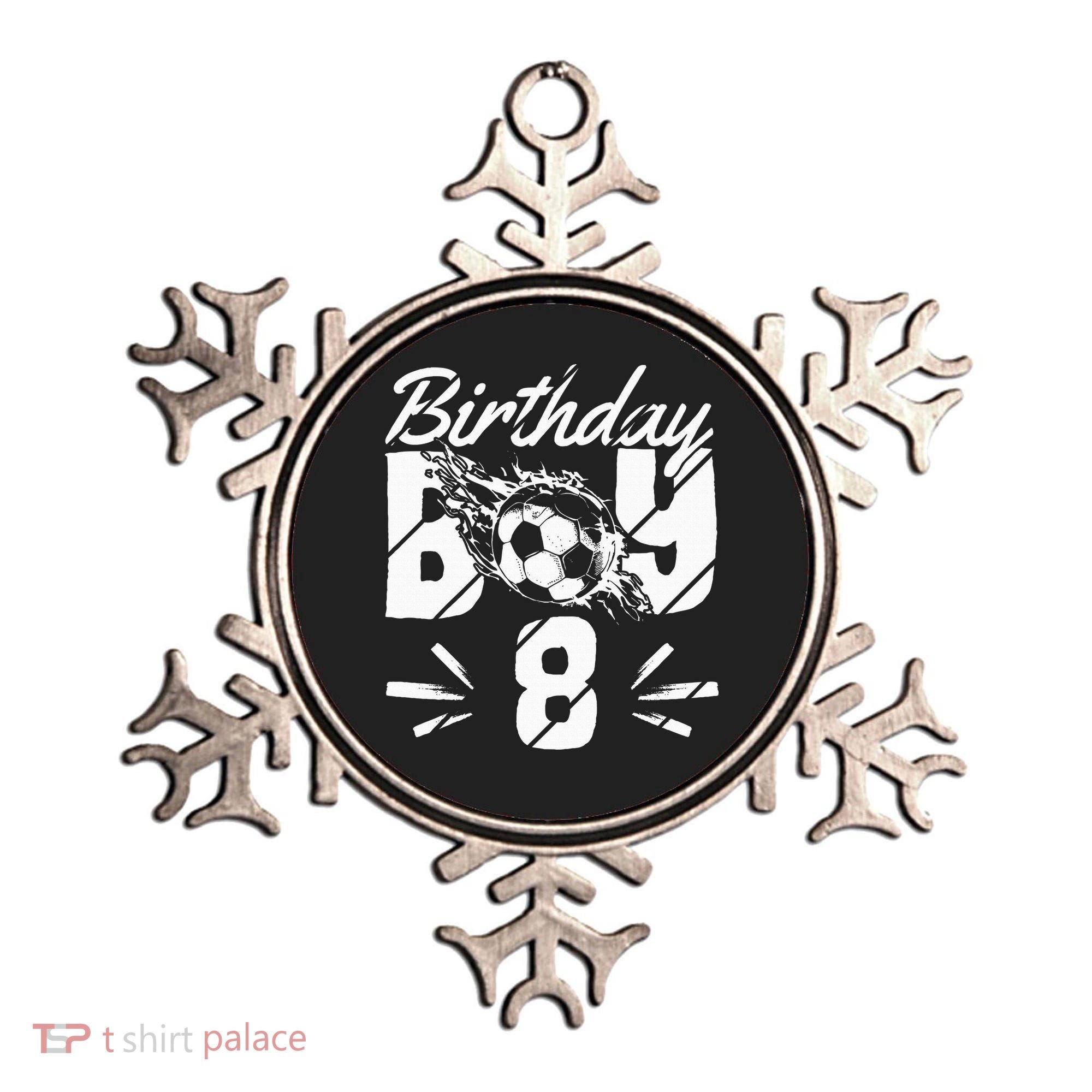 8th birthday soccer fan Ornament