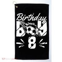 8th birthday soccer fan Golf Towel thumb 0