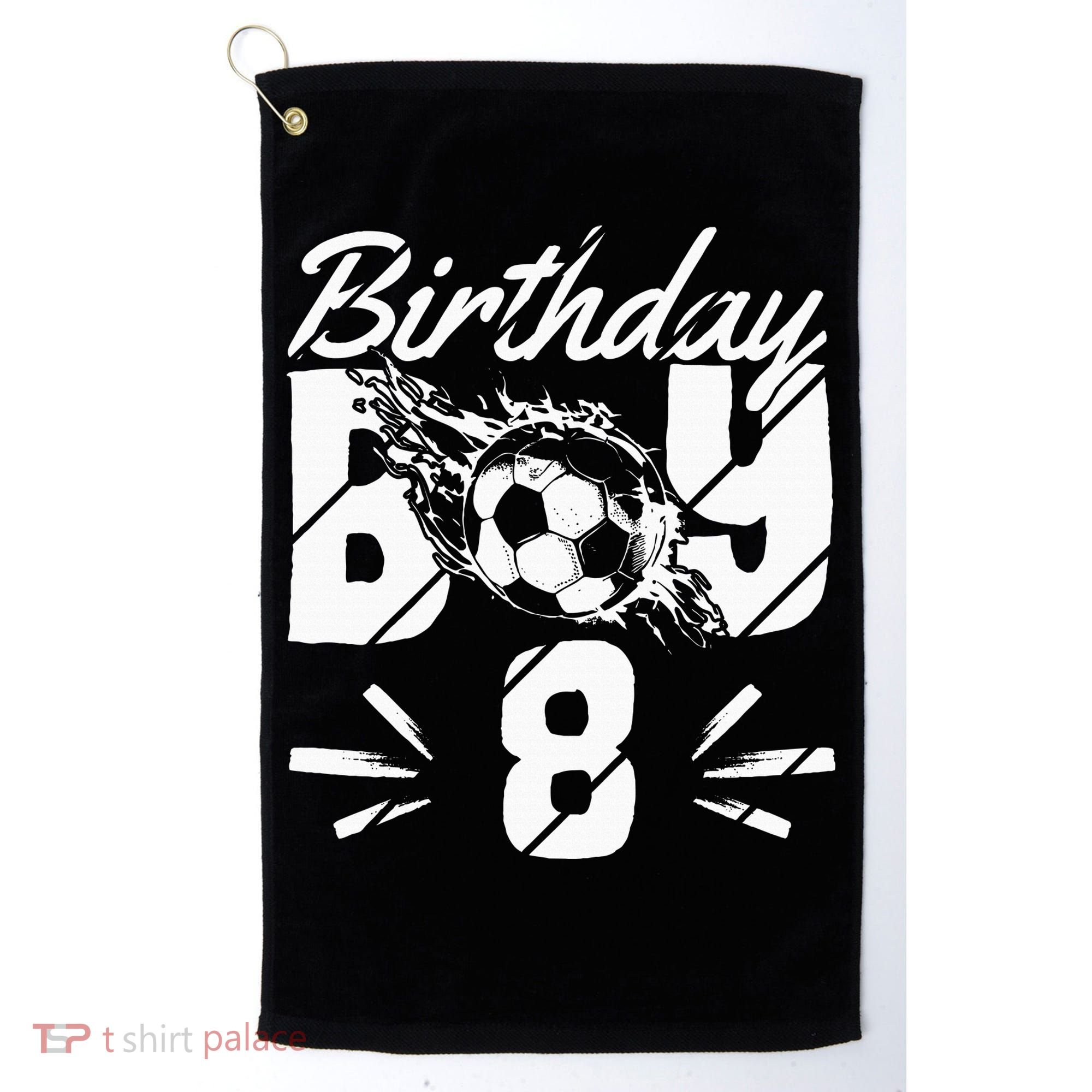 8th birthday soccer fan Golf Towel