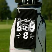 8th birthday soccer fan Golf Towel thumb 2