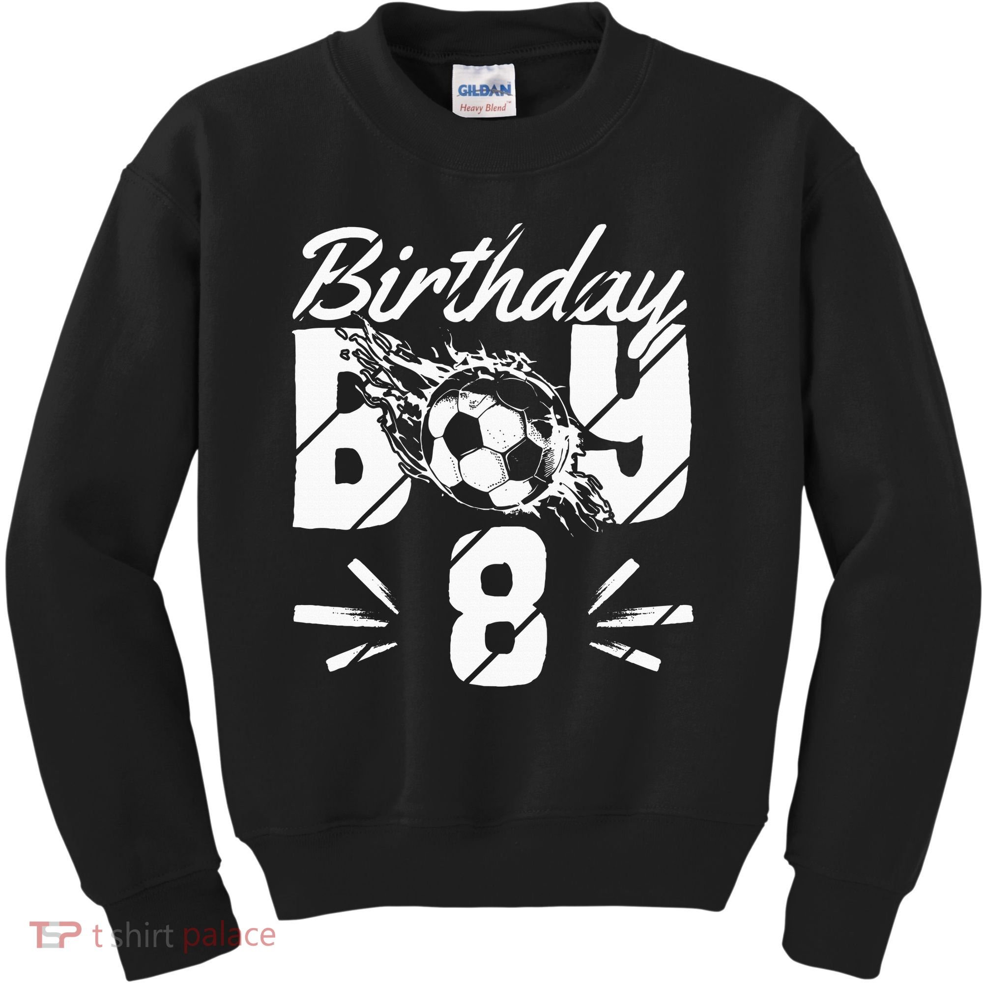 8th birthday soccer fan Kids Sweatshirt