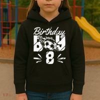8th birthday soccer fan Kids Hoodie thumb 3