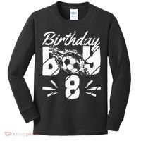 8th birthday soccer fan Kids Long Sleeve Shirt thumb 0