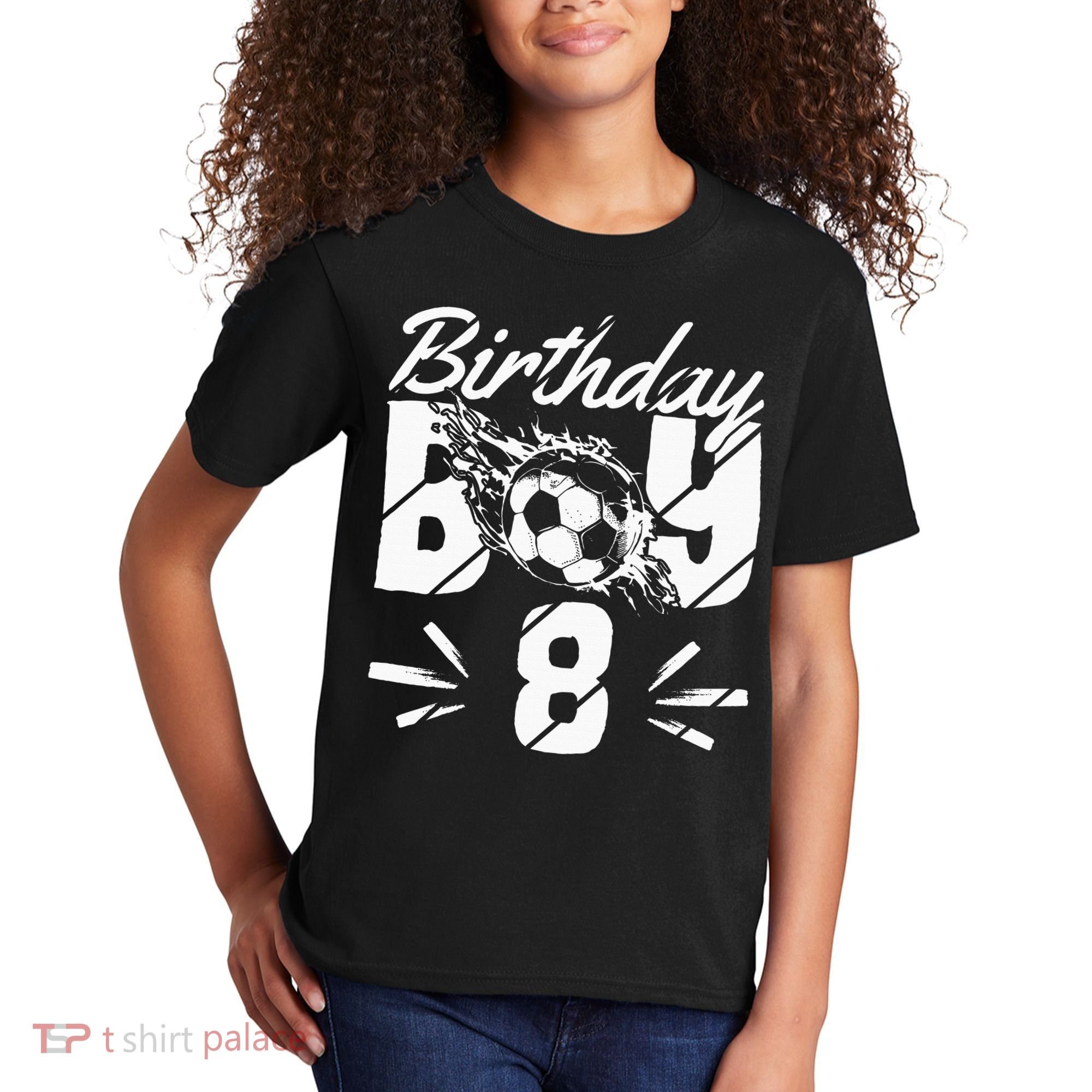 8th birthday soccer fan Kids T-Shirt
