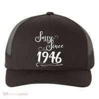 80th Birthday Sassy Since 1946 Yupoong Adult 5-Panel Trucker Hat thumb 0