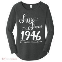 80th Birthday Sassy Since 1946 Women's Perfect Tri Tunic Long Sleeve Shirt thumb 0
