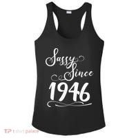 80th Birthday Sassy Since 1946 Ladies PosiCharge Competitor Racerback Tank thumb 0