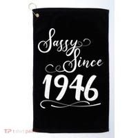 80th Birthday Sassy Since 1946 Golf Towel thumb 0