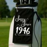 80th Birthday Sassy Since 1946 Golf Towel thumb 2