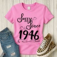 80th Birthday Sassy Since 1946 Women's T-Shirt thumb 3